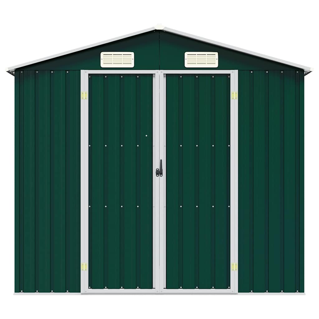Garden Shed Green 205x129x183 cm Galvanised Steel