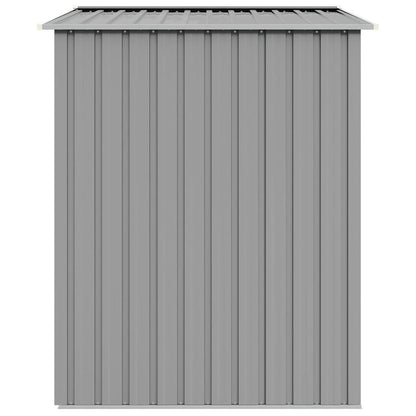 Garden Shed Grey 205x129x183 cm Galvanised Steel