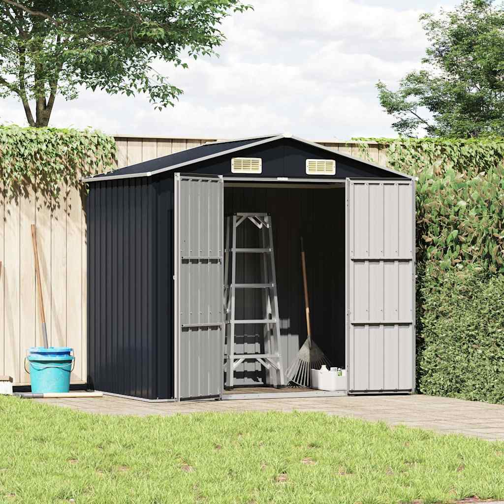 Garden Shed Anthracite 205x129x183 cm Galvanised Steel