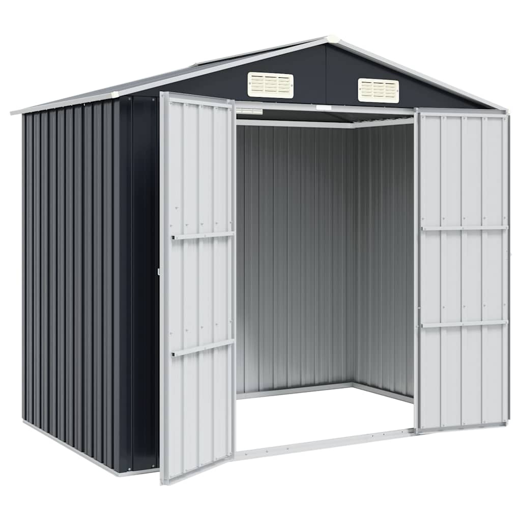 Garden Shed Anthracite 205x129x183 cm Galvanised Steel