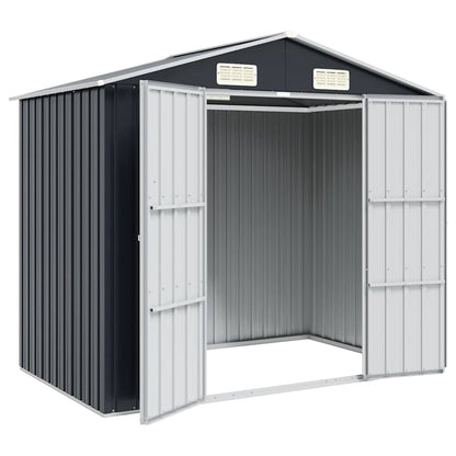 Garden Shed Anthracite 205x129x183 cm Galvanised Steel