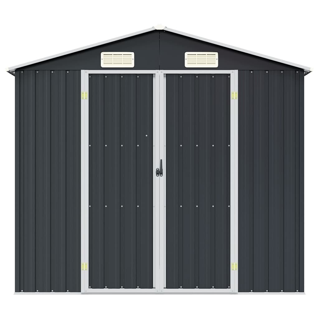 Garden Shed Anthracite 205x129x183 cm Galvanised Steel