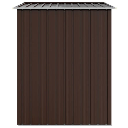 Garden Shed Brown 205x129x183 cm Galvanised Steel