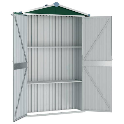 Garden Shed Green 116x45x175 cm Galvanised Steel