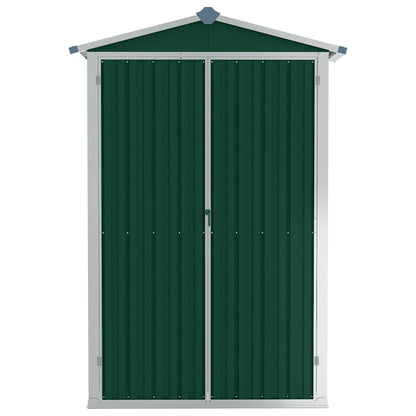 Garden Shed Green 116x45x175 cm Galvanised Steel