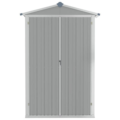 Garden Shed Grey 116x45x175 cm Galvanised Steel