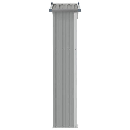 Garden Shed Grey 116x45x175 cm Galvanised Steel