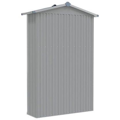 Garden Shed Grey 116x45x175 cm Galvanised Steel