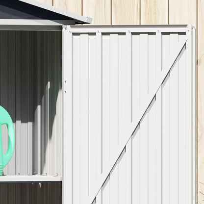 Garden Shed Anthracite 116x45x175 cm Galvanised Steel