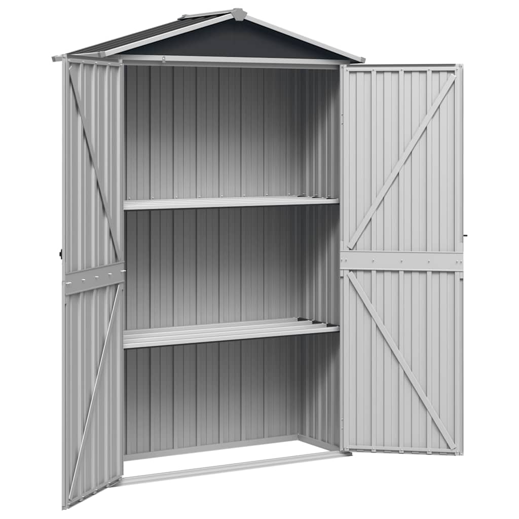 Garden Shed Anthracite 116x45x175 cm Galvanised Steel