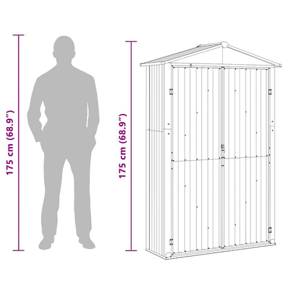 Garden Shed Anthracite 116x45x175 cm Galvanised Steel