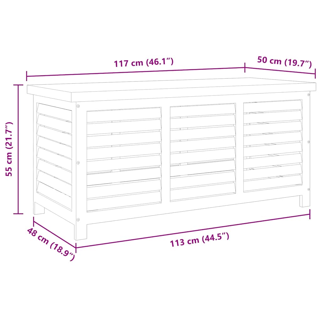 Storage Box | Natural wood, Black