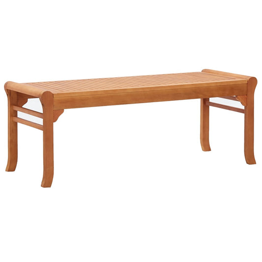 Bench | Natural Wood | Solid Eucalyptus Wood | 2-Seater | Durable