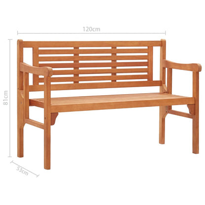 Foldable Bench | Natural | Solid eucalyptus wood | 120 cm |  Foldable