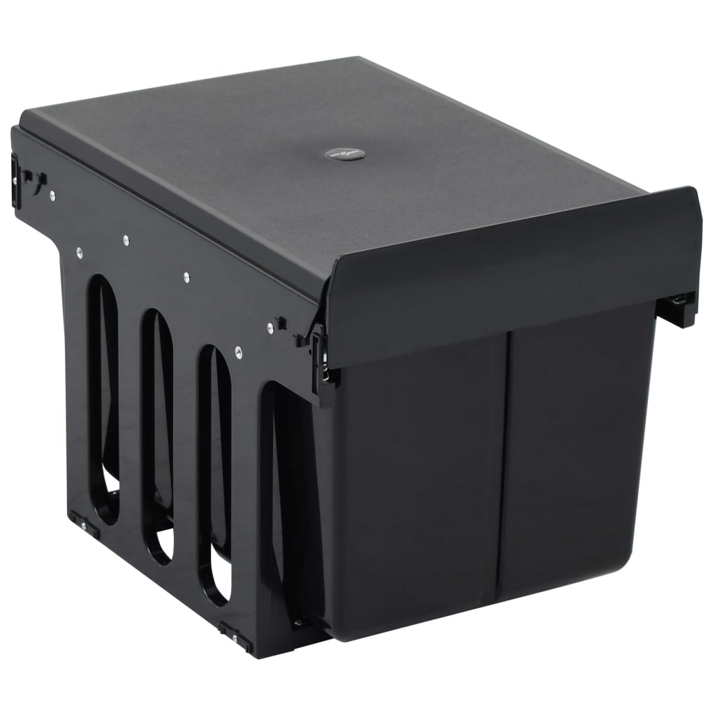 51179 vidaXL Kitchen Cupboard Pull-out Dustbin Soft-Close 36 L