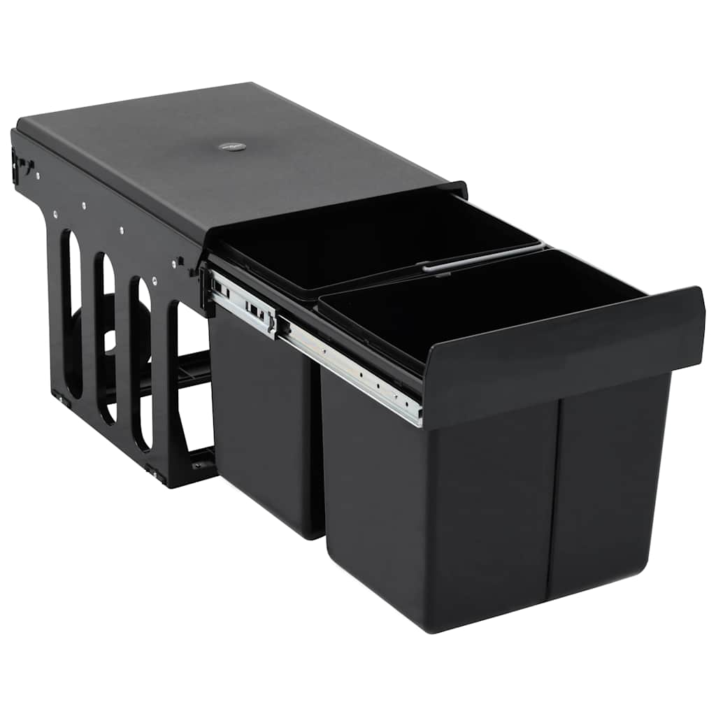 51179 vidaXL Kitchen Cupboard Pull-out Dustbin Soft-Close 36 L