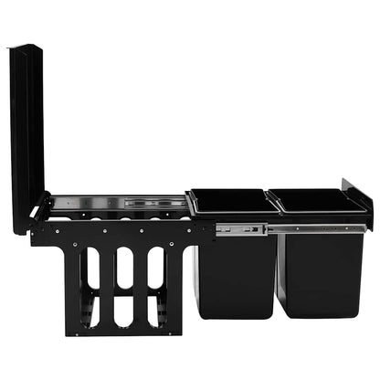 51179 vidaXL Kitchen Cupboard Pull-out Dustbin Soft-Close 36 L
