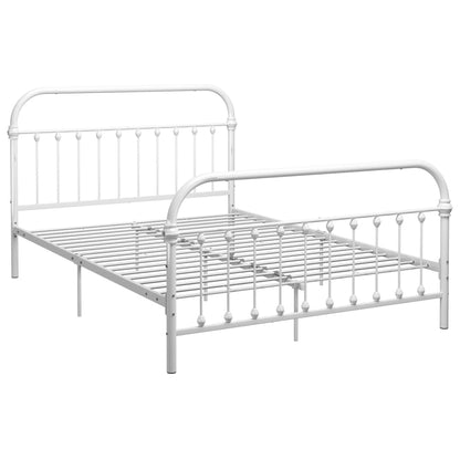 Bed Frame | White | Metal | Double | Heavy Weight Endurance | Bed Frame