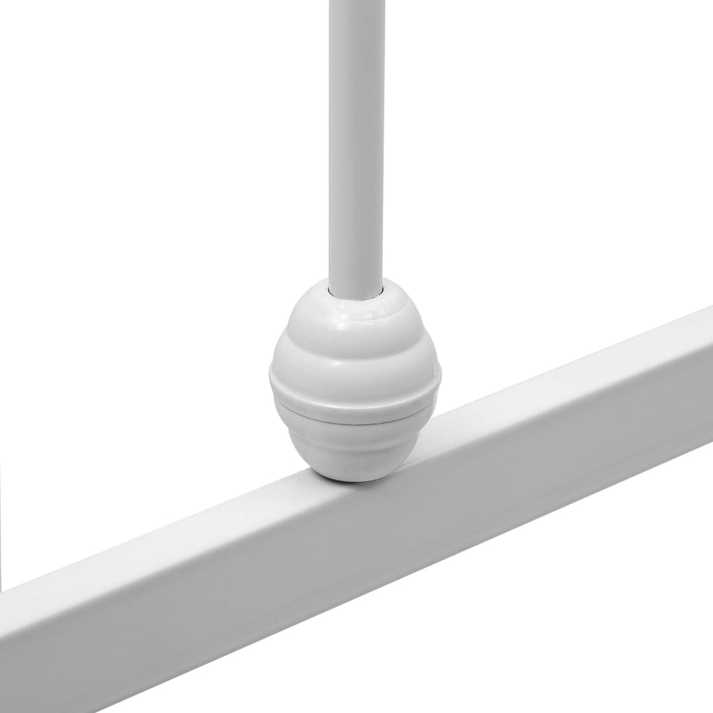 Bed Frame | White | Metal | Double | Heavy Weight Endurance | Bed Frame