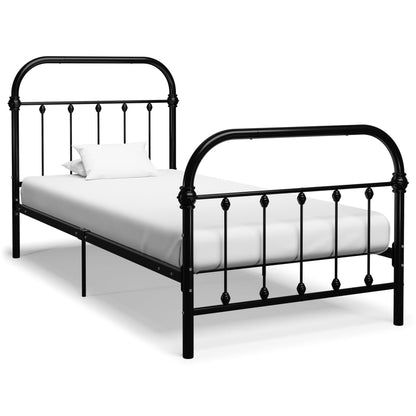 Bed Frame | Black | Metal | 100 cm x 200 cm | Tough | Bed Frame