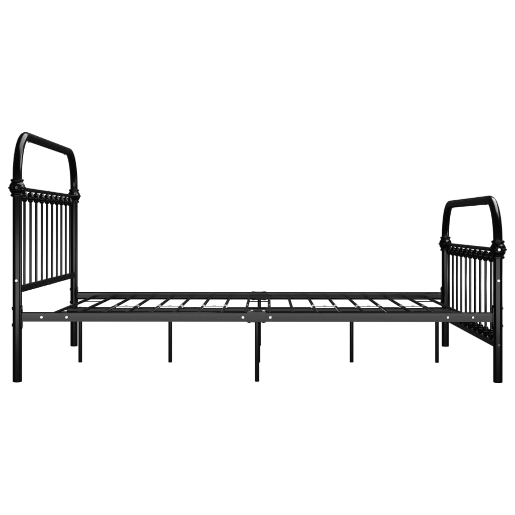Bed Frame | Black | Metal | Double 120x200 cm | Tough | Bed Frame
