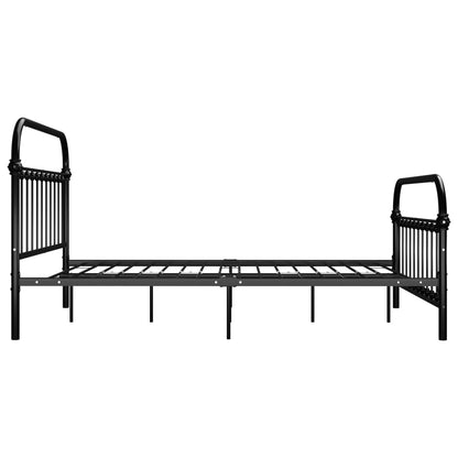 Bed Frame | Black | Metal | Double | Heavy Duty | Vintage