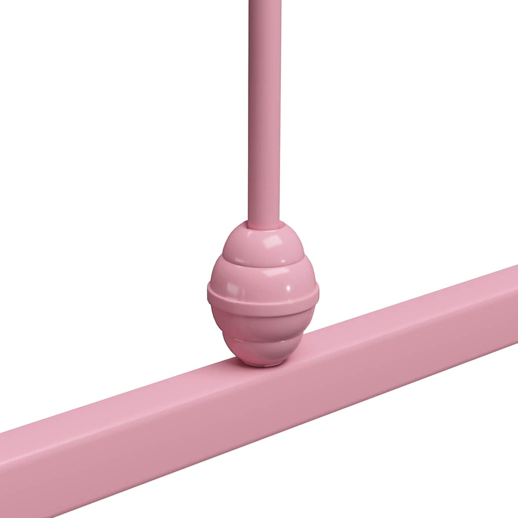 Bed Frame without Mattress Pink Metal 180x200 cm Super King