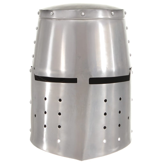 Medieval Knight Helmet Antique Replica LARP Silver Steel
