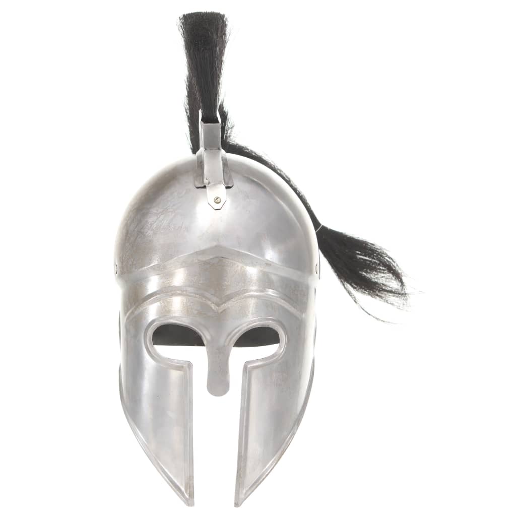 Greek Warrior Helmet Antique Replica LARP Silver Steel