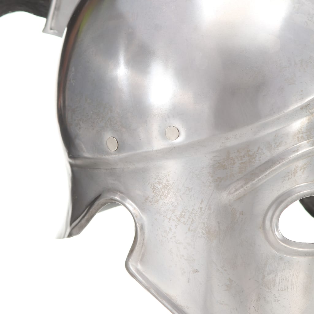 Greek Warrior Helmet Antique Replica LARP Silver Steel