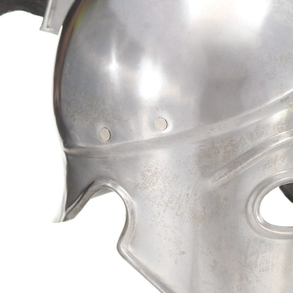 Greek Warrior Helmet Antique Replica LARP Silver Steel