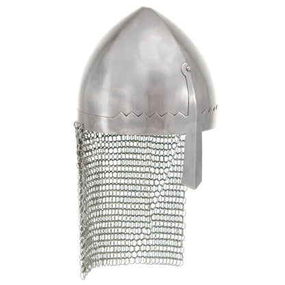 Knight Helmet Antique Replica LARP Silver Steel