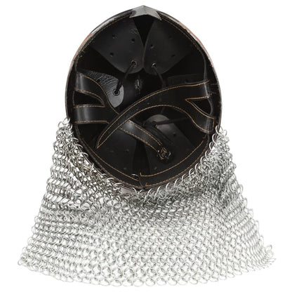Knight Helmet Antique Replica LARP Silver Steel
