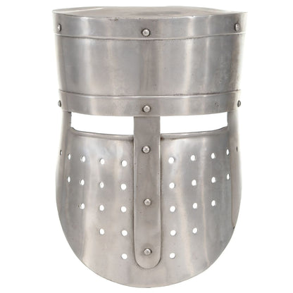 Medieval Knight Helmet Antique Replica LARP Silver Steel