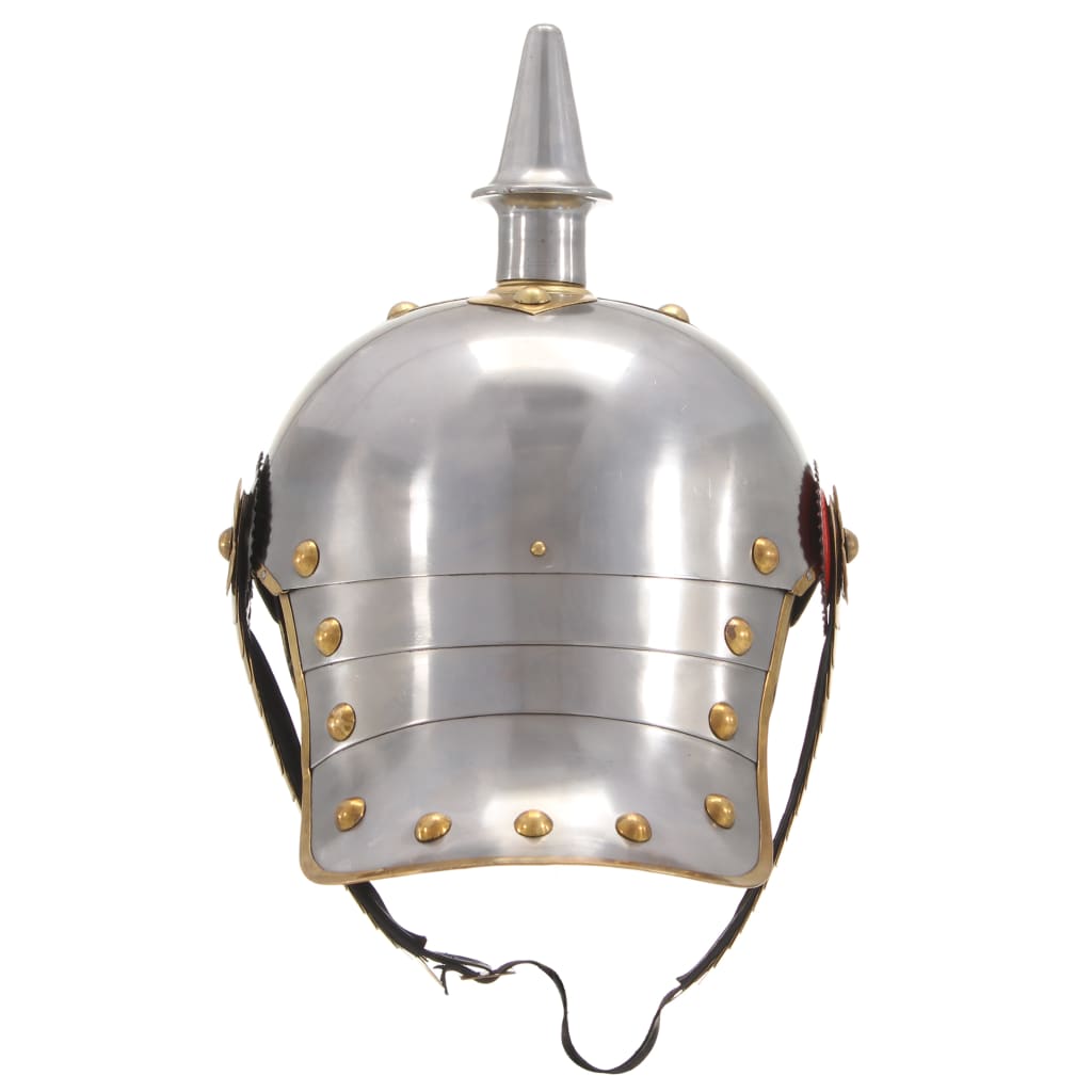 German Prussian Helmet Antique Replica LARP Silver Steel