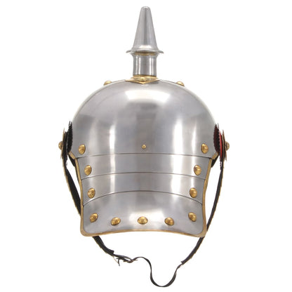German Prussian Helmet Antique Replica LARP Silver Steel