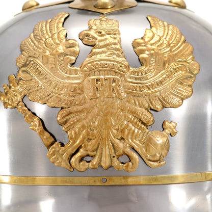 German Prussian Helmet Antique Replica LARP Silver Steel