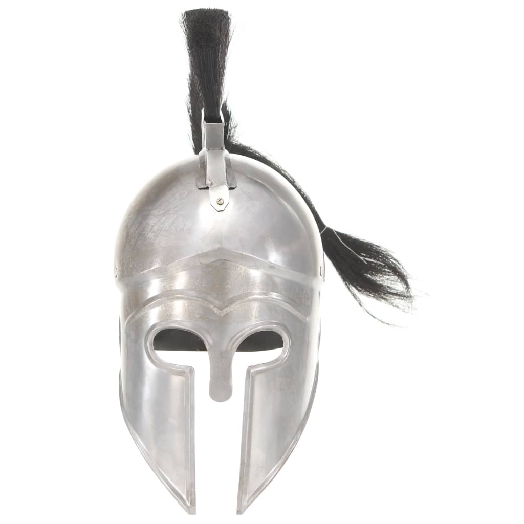 Greek Warrior Helmet Antique Replica LARP Silver Steel