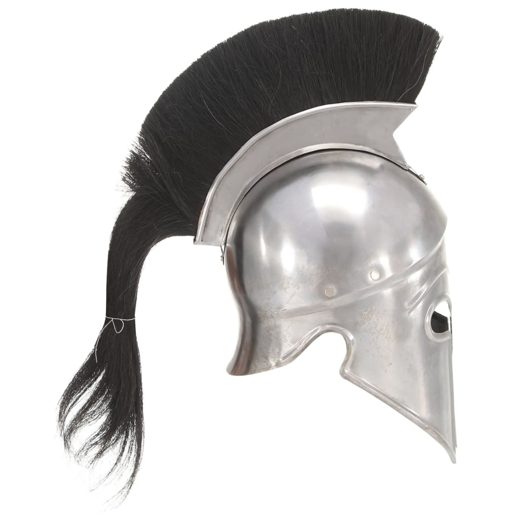 Greek Warrior Helmet Antique Replica LARP Silver Steel