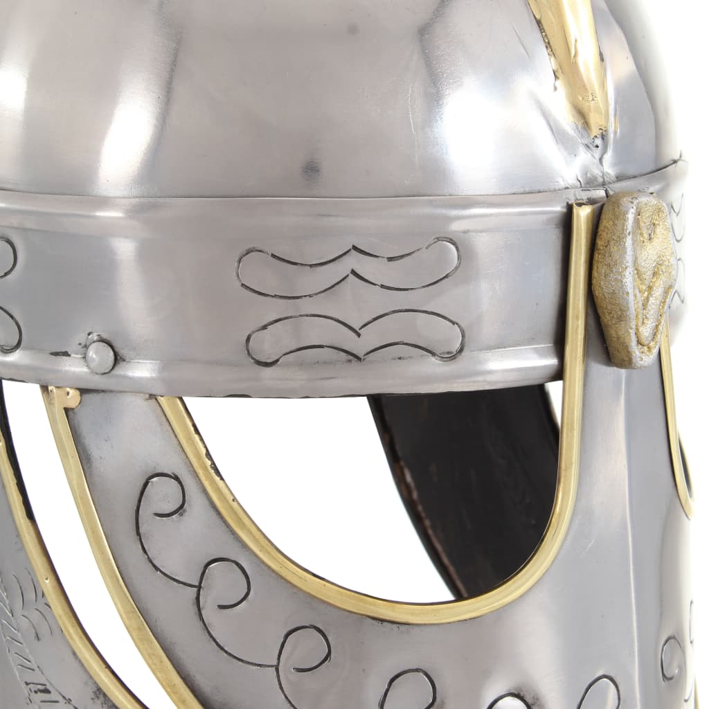 Beowulf Helmet Antique Replica LARP Silver Steel