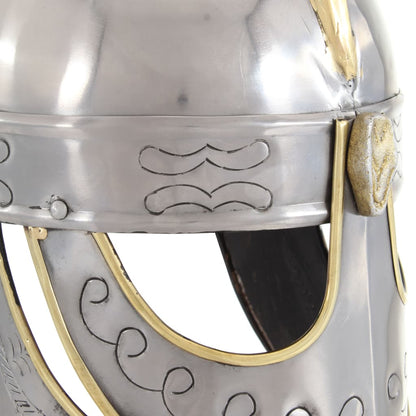 Beowulf Helmet Antique Replica LARP Silver Steel
