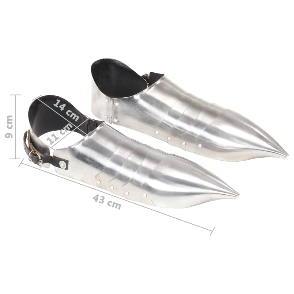 Medieval Knight Armour Sabatons Replica LARP Silver Steel