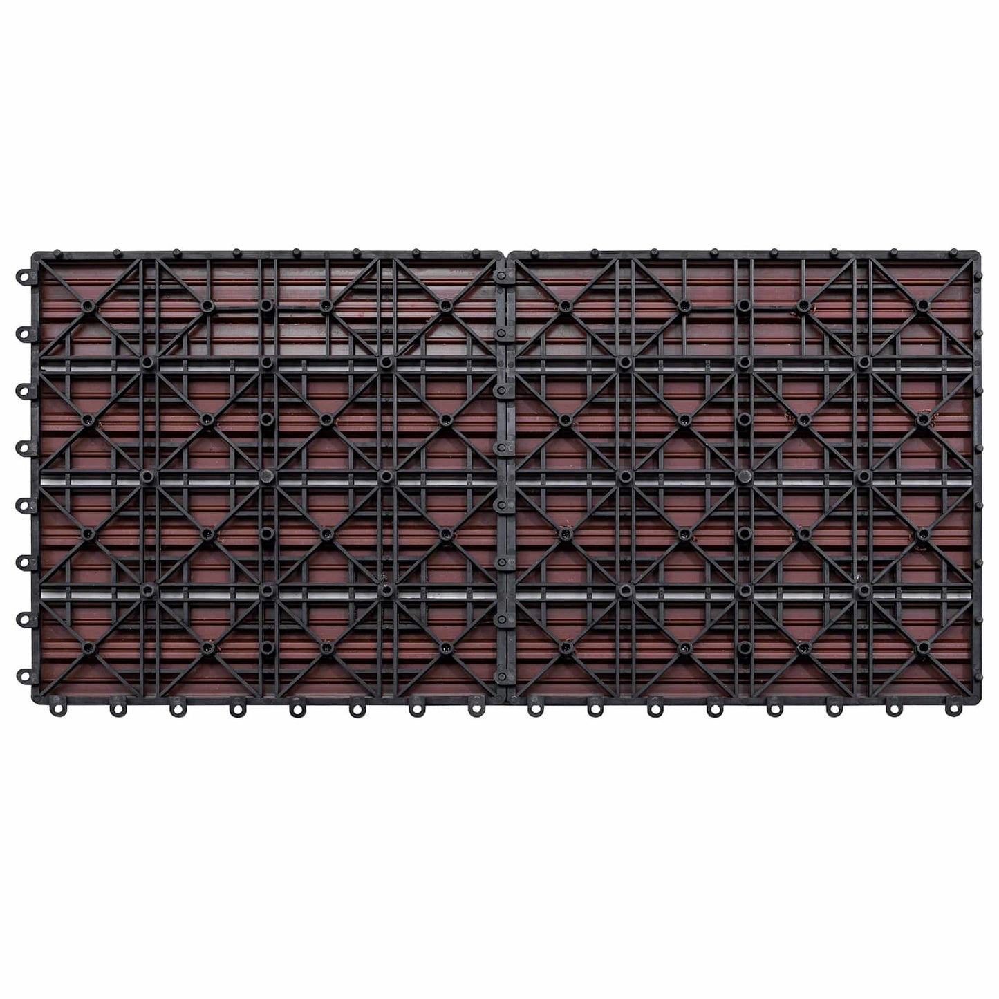 Decking Tile 6 pcs Brown 60 x 30 cm WPC