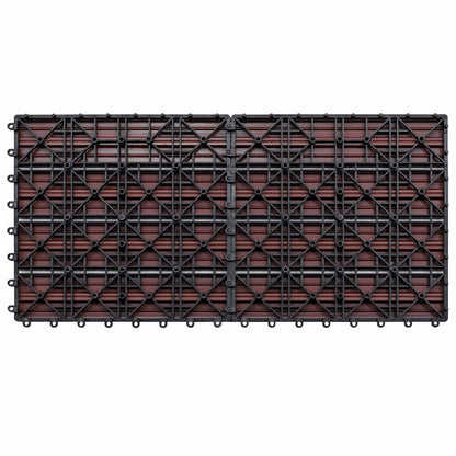 Decking Tile 6 pcs Brown 60 x 30 cm WPC