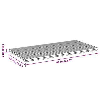 Decking Tile 6 pcs Brown 60 x 30 cm WPC