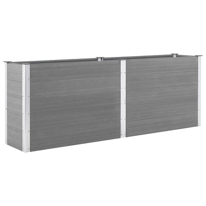 Garden Raised Bed 250x50x91 cm WPC Grey
