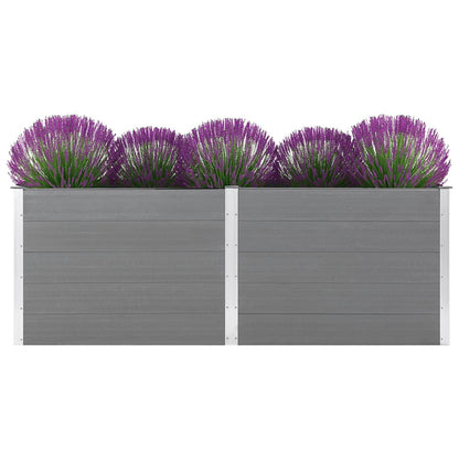Garden Raised Bed 250x50x91 cm WPC Grey