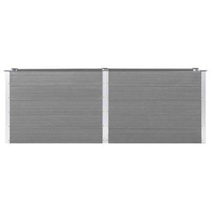 Garden Raised Bed 250x50x91 cm WPC Grey