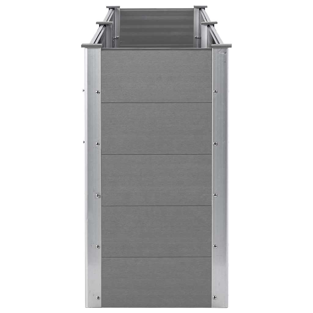 Garden Raised Bed 250x50x91 cm WPC Grey