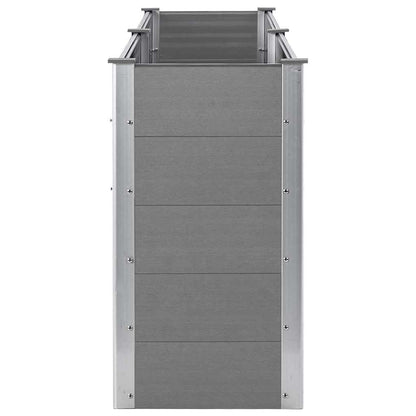Garden Raised Bed 250x50x91 cm WPC Grey